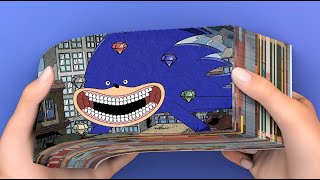 SHIN SONIC Cartoon Adventure  Epic FlipBook Animation [upl. by Calondra]