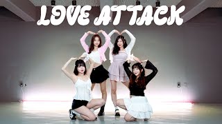 Mirrored RESCENE 리센느  Love Attack 러브어택  4인버전  4members  Dance Cover  커버댄스  거울모드 [upl. by Danyluk]