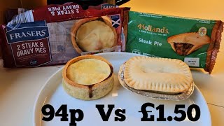 FRASERS Vs Hollands STEAK PIE Comparison Review [upl. by Bernard182]