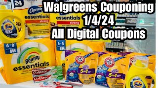 Walgreens Couponing ALL DIGITAL COUPONS  January 4 2024 [upl. by Niamart]