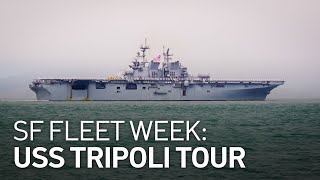 SF Fleet Week A Tour of the Brand New USS Tripoli [upl. by Thalassa]