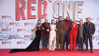 kiernan shipka and Chris Evans and Dwayne Johnson at the premiere of RED ONE [upl. by Emsoc]