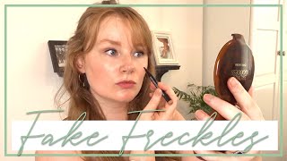 HOW TO DRAW FAKE FRECKLES  Natural Freckle Tutorial  Rebecca Sophie [upl. by Umont190]