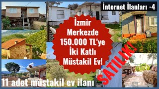 İzmir Merkezde 150000 TLye İki Katlı Satılık Ev Satılık Bahçeli Müstakil Evler [upl. by Varion]