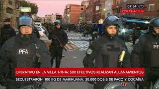 Operativo antidrogas en la Villa 11114 del Bajo Flores parte 1 [upl. by Nikolas969]