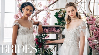 Marchesas Wedding Dresses  Spring 2018  BRIDES [upl. by Anaet]