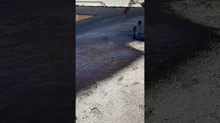 How to Apply Asphalt  Bitumen Roofing System over Gravel Step by Step roof asphaltroads asphalt [upl. by Remmer]