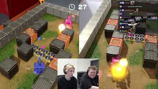 xQc and Jesse Play BATTLE TANKS  Clubhouse Games [upl. by Laurice936]