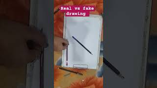 Real vs fake drawing challenge art music drawing [upl. by Tur]