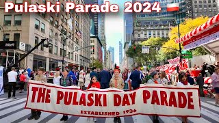 NYC LIVE  87th Annual Pulaski Day Parade 2024 [upl. by Isia]