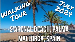 WALKING TOUR  PLAYA DE PALMA MALLORCA SPAIN [upl. by Leid]