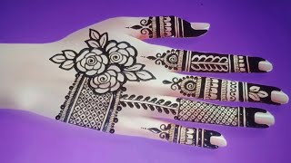 New floral back hand mehndi design  mehndi ka design  mehndi designs simple  মেহেদি ডিজাইন henna [upl. by Atilrahc]