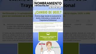 📘😱SE PUEDE CAMBIAR DE UGEL NOMBRAMIENTO 2024 [upl. by Alikahs]