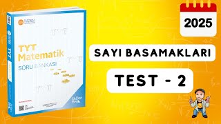 345 TYT MATEMATİK SORU BANKASI ÇÖZÜMLERİ  SAYI BASAMAKLARI  TEST 2  2025 [upl. by Aizan578]