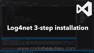 Log4net simple 3step install [upl. by Placia]