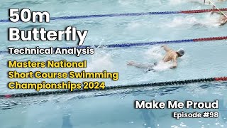 Analysing My 50m Butterfly Race  Swim England Masters Nationals Swimming Championships 2024 [upl. by Drolyag]