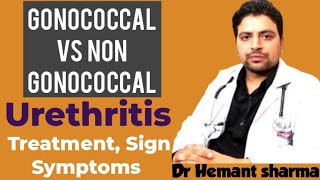 Gonococcal vs Non gonococcal Urethritis sign symptoms causes investigation amp Treatment in hindi [upl. by Dnomsad]