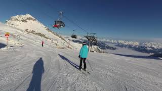 Skiing Kaprun Kitzsteinhorn the longest ski run 56km Jan 2018 2 [upl. by Asiralc751]