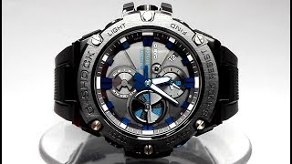 Limited edition Casio GShock GSTB100BNR1A Bluetooth Solar powered watch 2019 [upl. by Nevanod359]