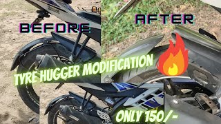 Modified Mudguard in R15 V2  R15 V2 Tyre Hugger Modification  💖Super look😎  r15 [upl. by Ahtelrac]