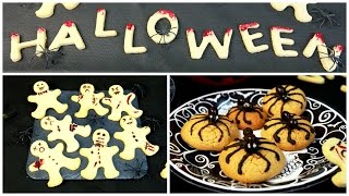 Galletas decoradas para Halloween  Receta de galletas con pocos ingredientes [upl. by Ojoj]