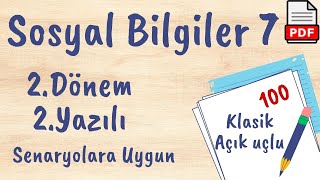 Sosyal Bilgiler 7 Sınıf 2 Dönem 2 Yazılı MEB Senaryo Yazılı açık uçlu  klasik PDF [upl. by Arrimat139]