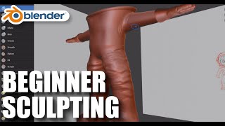 Blender Character Tutorial  Part 11 Sculpting [upl. by Sito]