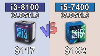 i3 8100 vs i5 7400  Which should you buy [upl. by Ambrogio]