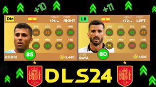 DLS 24  SPAIN PLAYERS RATING IN DREAM LEAGUE SOCCER 24 😱🔥 ft RODRI PEDRI GAVI THIAGO etc [upl. by Vala]