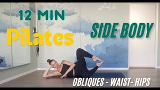 12Min Side Body Burn  Fiery Pilates Workout at Home  Add to Your Routine [upl. by Nadnerb]