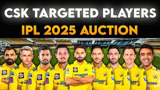 CSK TARGET PLAYERS 2025  IPL 2025 MEGA AUCTION [upl. by Senzer103]