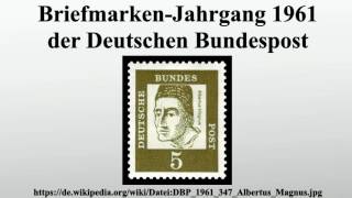 BriefmarkenJahrgang 1961 der Deutschen Bundespost [upl. by Akeemahs]