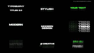 Typography Titles 20  MOGRT  Adobe Premiere Pro Template [upl. by Georgeta]