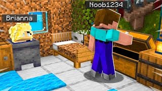 I Spent 24 Hours in Noob1234s Minecraft House he had no idea [upl. by Obara]