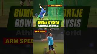 Bumrah 🆚 Nortje Bowling Action analysis❗️ [upl. by Eycal]