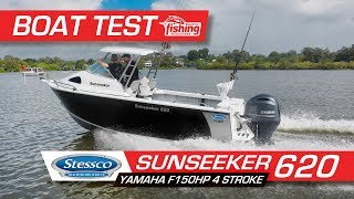 Tested  Stessco Sunseeker 620 with Yamaha F150 [upl. by Vasyuta]