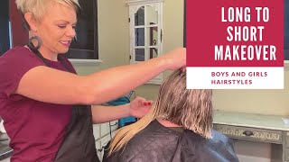 Long To Short Bob Haircut Tutorial for Women over 50 [upl. by Suinotna]