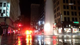 Hit amp Run Driver Causes Massive Geyser [upl. by Ahsyek838]