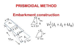 Prismoidal formula for volume  numerical integration [upl. by Kotick113]