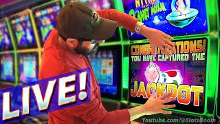 UNICOW JACKPOT LIVE Invaders Attack From the Planet Moolah 400 BONUS FREE GAMES on CASINO SLOTS [upl. by Negaem]