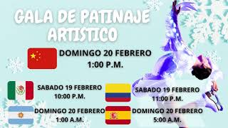 BEIJING 2022  Horarios GALA de Patinaje Artistico [upl. by Ettenoitna801]