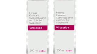 Vitcopride Syrup Ferrous Fumarate Cyanocobalamin and Folic Acid Suspension Syrup [upl. by Thorndike]