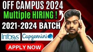 Biggest Hiring  Infosys  Capgemini  Latest Off Campus Drive 2023  2022  2023  2024 Batch  Job [upl. by Akit848]