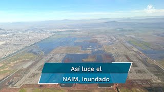 Titular de Sedatu sube foto del Aeropuerto de Texcoco inundado y agita las redes [upl. by Kalvin425]