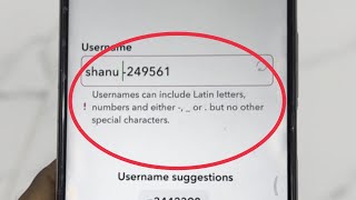 Snapchat Fix Username can include Latin letters numbers and either or but no other special [upl. by Otsugua]