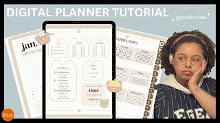 how i stay organized with goodnotes  Undated Digital planner  stickers [upl. by Nirehtac]