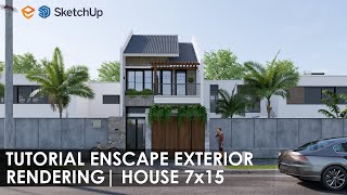 TUTORIAL ENSCAPE EXTERIOR RENDERING  HOUSE 7x15 [upl. by Ayor]