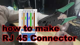 RJ45 connector color code in Urdu  Lan cable make RJ45 crimping  Tech Plus IT [upl. by Formica]