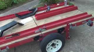 Motorcycle Rails on Harbor Freight Trailer and other Mods [upl. by Akvir]