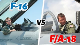 Which is Better Flying the F16 or the FA18 [upl. by Manas]